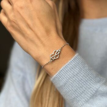 Confirmation Gift For A Girl, Personalised Heart Infinity Bracelet, 4 of 11