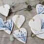Botanical Impressed Ceramic Hearts, thumbnail 4 of 7