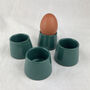 Fair Trade Minimalist Stoneware Conical Eggcup Saki Cup, thumbnail 6 of 11