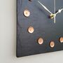 Slate And Copper Square Clock, thumbnail 2 of 4