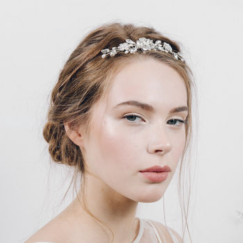Swarovski Crystal And Pearl Wedding Veil Comb Lucille, 2 of 7