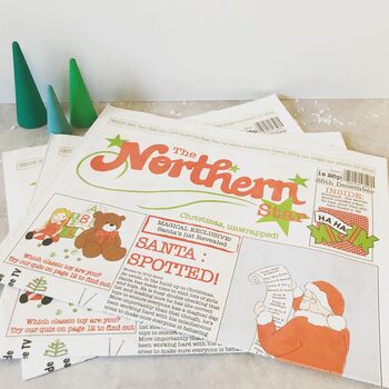 Christmas Newspaper Gift Wrap And Joke Paper Tape, 5 of 8