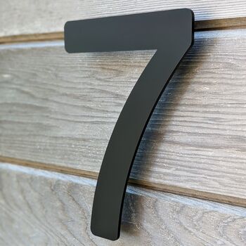 Modern Black House Numbers 200mm Acrylic Floating, 9 of 10