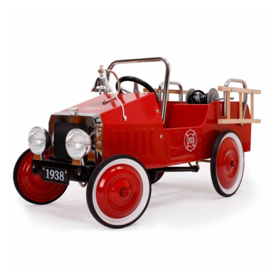 personalised fire truck pedal car by pedalplay | notonthehighstreet.com