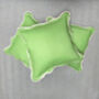 Green Scalloped Linen Cushion Cover, thumbnail 2 of 4