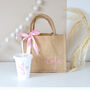 Personalised Mini Jute Bag And Cold Cup Set, thumbnail 3 of 9
