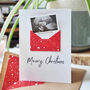 Baby Announcement Christmas Photo Keepsake Card, thumbnail 1 of 4