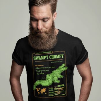 Funny Crocodile T Shirt 'Know Your Swampy Chompy', 5 of 5