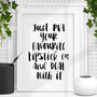 Just Put Your Favourite Lipstick On Typography Print, thumbnail 1 of 2