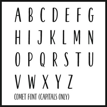 Personalised Wall Name Comet Font, 3 of 5