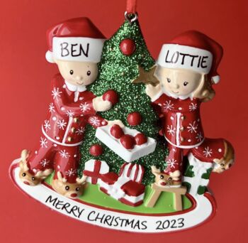 Personalised Selfie Couple Christmas Decoration, 2 of 5