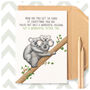 Koalas Cute Father's Day Card For Husband Dad Birthday, thumbnail 1 of 6