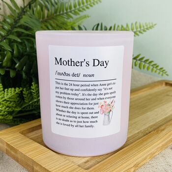 Personalised Mothers Day Definition Candle, 3 of 11
