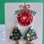 Christmas Colour Tree Painted Earrings With Stand, thumbnail 9 of 11