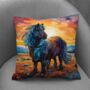 Shetland Pony Hand Made Poly Linen Cushions, thumbnail 8 of 9