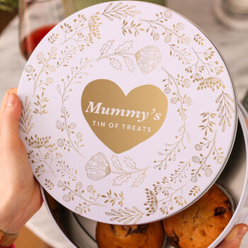 Personalised Gold Floral Cake Baking Tin For Mum, 4 of 5
