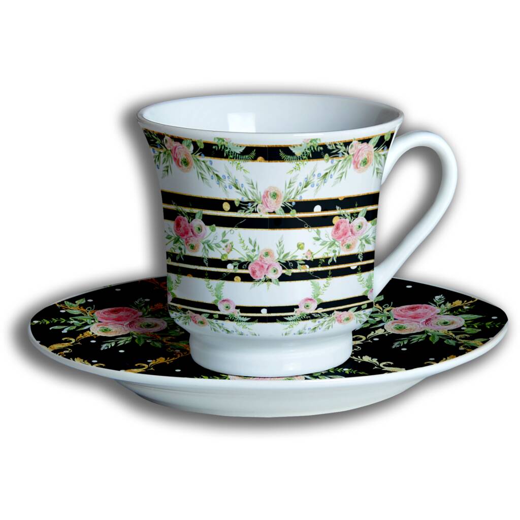 Floral 12pc Tea Coffee Set Ceramic Porcelain China, 1 of 3