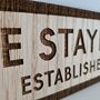 Personalised Oak Road Sign Style Plaque, thumbnail 3 of 5