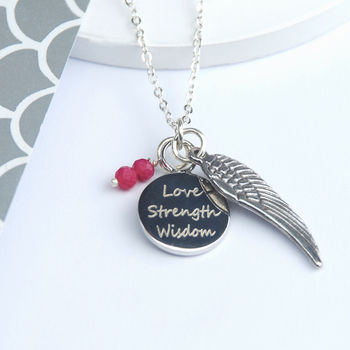 Personalised Birthstone Sentiment Necklace, 8 of 12
