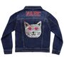 Personalised Kids Denim Jacket Reversible Sequin Cat, thumbnail 4 of 9