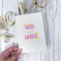 Wedding Congratulations Card 'Mr And Mrs', thumbnail 4 of 4