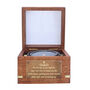 Personalised Glass Lid Gimbal Compass With Bronze Plaque, thumbnail 6 of 10