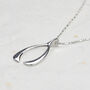 21st Birthday / Graduation Gift Lucky Wishbone Necklace In Sterling Silver, thumbnail 2 of 3