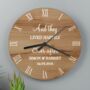 Personalised Happily Ever After Wood Effect Clock, thumbnail 1 of 3