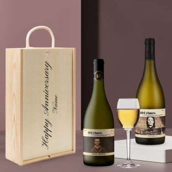 Personalised 19 Crimes White Wine Gift Set, 3 of 6