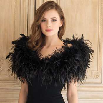 Luxury Feather Wrap, Hollywood Style Elegant Accessory For Glamorous Events And Special Occasions – Perfect Gift For Fashion Lovers, 8 of 8