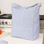 Set Of Three Striped Cotton Re Usable Work Lunch Bags, thumbnail 4 of 11