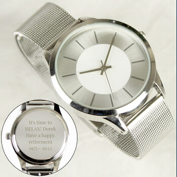 Personalised Silver Wrist Watch Gift Unisex, 6 of 9