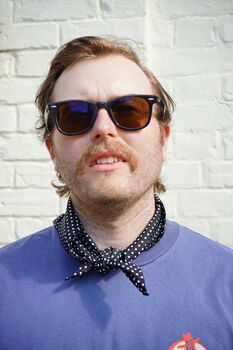 Mens Black Polkadot Cotton Neckerchief, 2 of 10