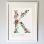 Personalised J To S Pastel Wildlife Letter Print, thumbnail 6 of 12