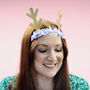 Christmas Colourful Reindeer Antler Headbands, thumbnail 1 of 3