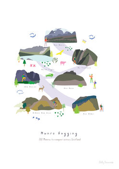 Munro Bagging Art Print Hiking Challenge, 3 of 3