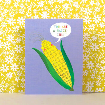 Mini Sweetcorn Greetings Card, 5 of 5