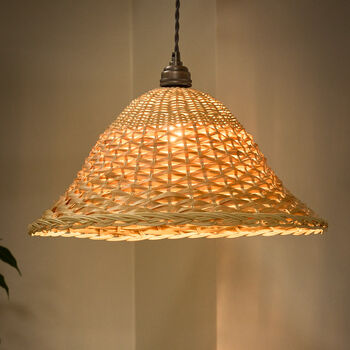 Two Tone Rattan Bell Ceiling Shade, 2 of 4