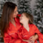 Personalised Women's Luxury Red Christmas Silky Satin Pyjamas, thumbnail 2 of 10