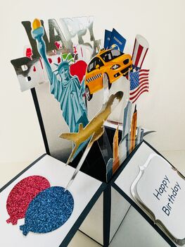 New York Themed 3D Birthday Card, 4 of 7