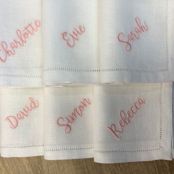 Embroidered Napkin With Name, 2 of 8