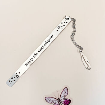 'A New Chapter Begins…' Bookmark With Feather Charm, 7 of 12