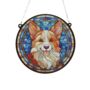 Corgi Stained Glass Effect Suncatcher, thumbnail 2 of 3