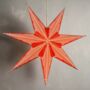 Metro Red Striped Paper Star Lantern – 60cm, thumbnail 1 of 4