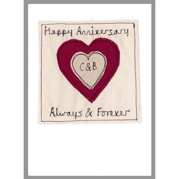 Personalised 40th Ruby Wedding Anniversary Card, 10 of 11