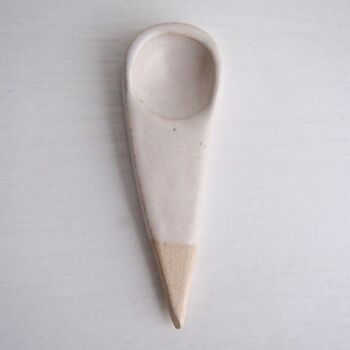 Handmade Small Pottery Salt Spice Scoop Spoon, 5 of 8