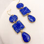 Royal Blue Statement Earrings, Clay And Resin, thumbnail 8 of 11