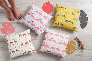 A Flamingo Flourish Cushion, Mini Or Medium, 5 of 5
