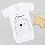 Personalised New Baby Babygrow Bear, thumbnail 3 of 5