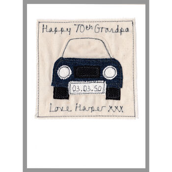 Personalised Car 70th Birthday Card For Him, 11 of 12